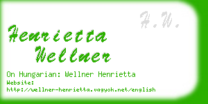 henrietta wellner business card